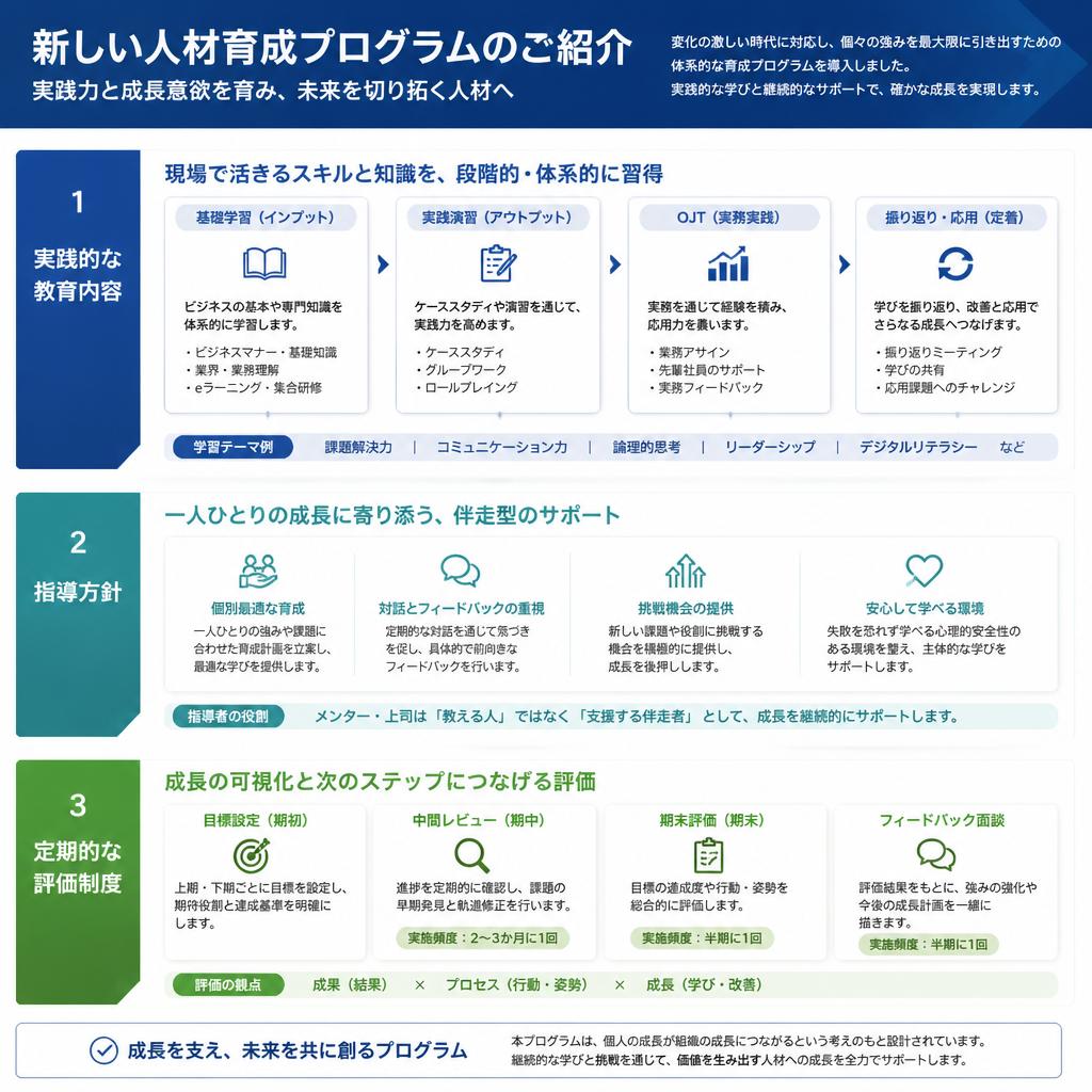 新しい人材育成プログラムの概要