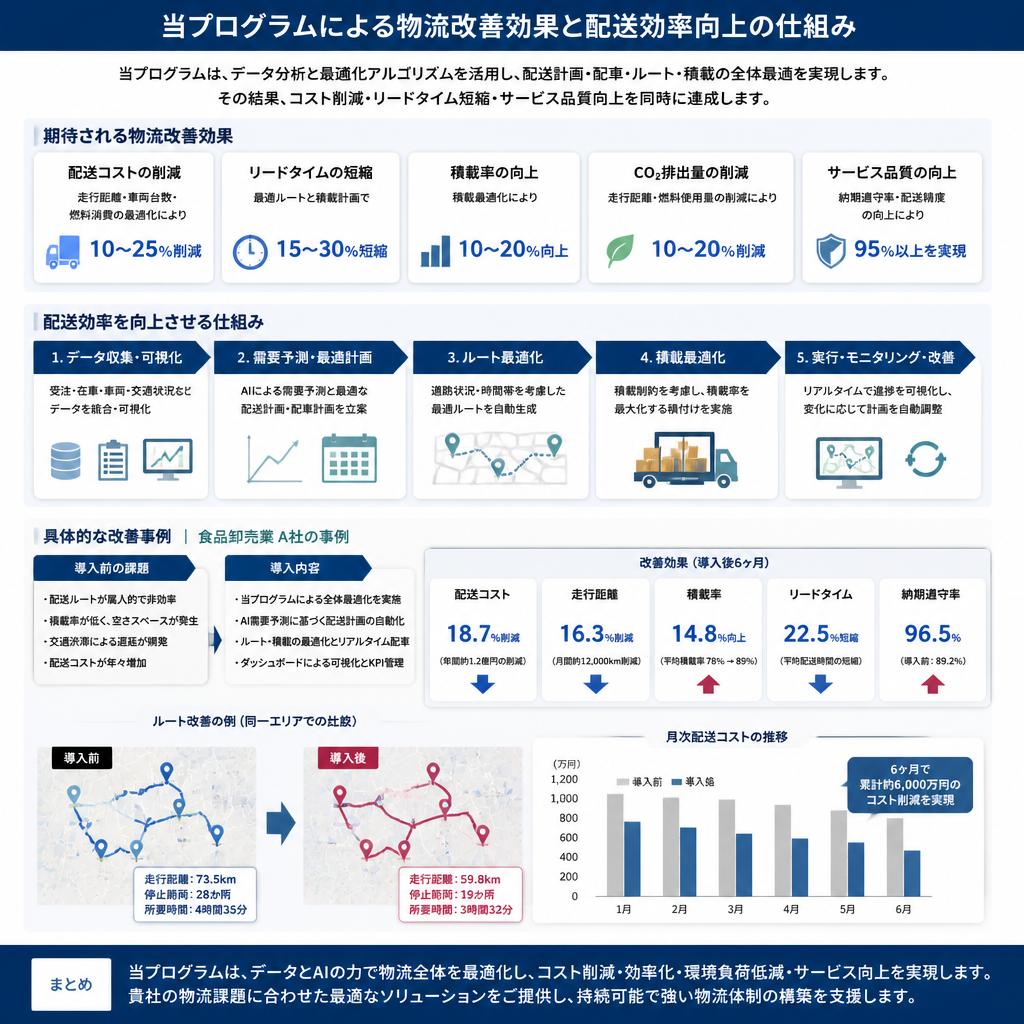 物流改善と配送効率の向上