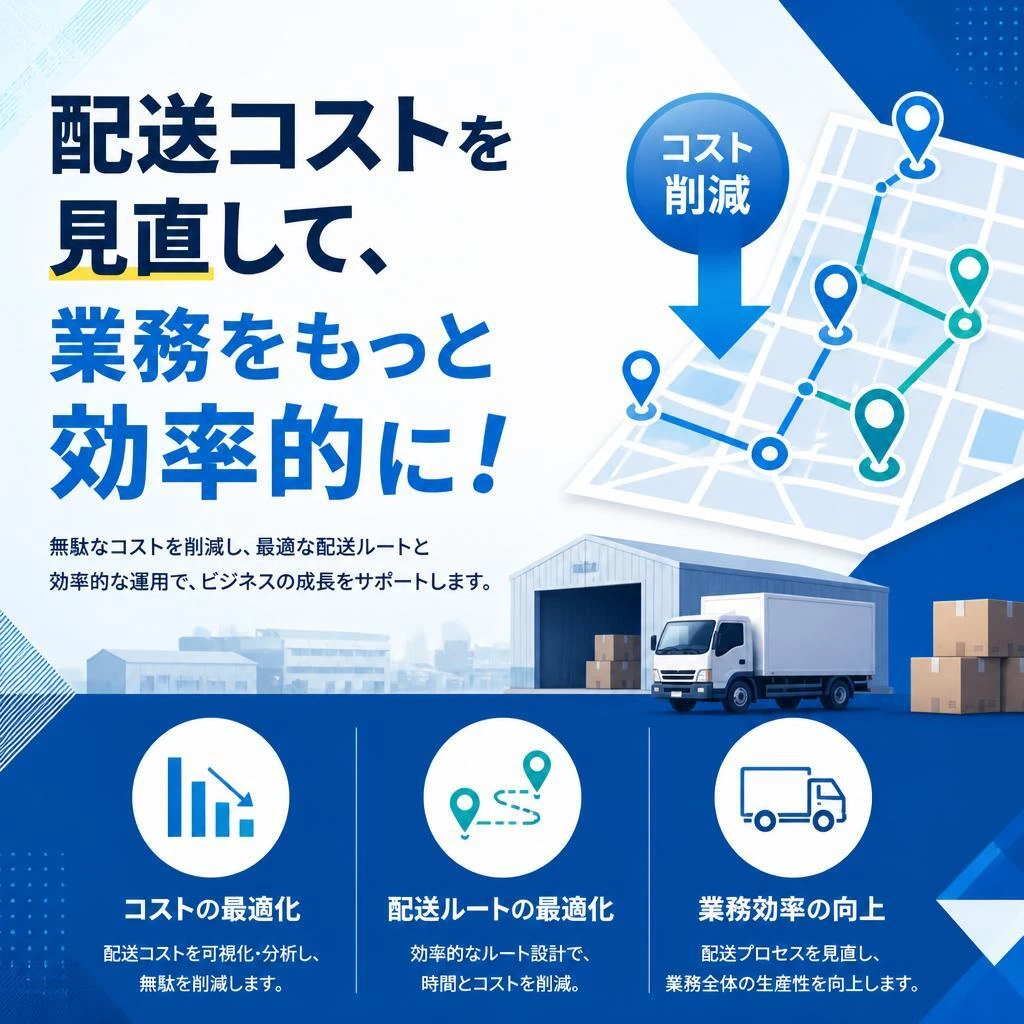 配送コストを見直して、業務をもっと効率的に！