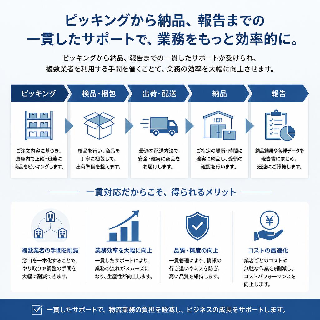 業務の一貫サポートで効率化